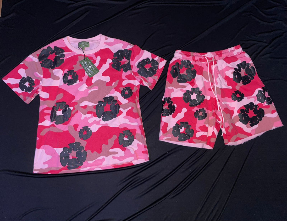 Conjunto Denim Tears Cammo rosa
