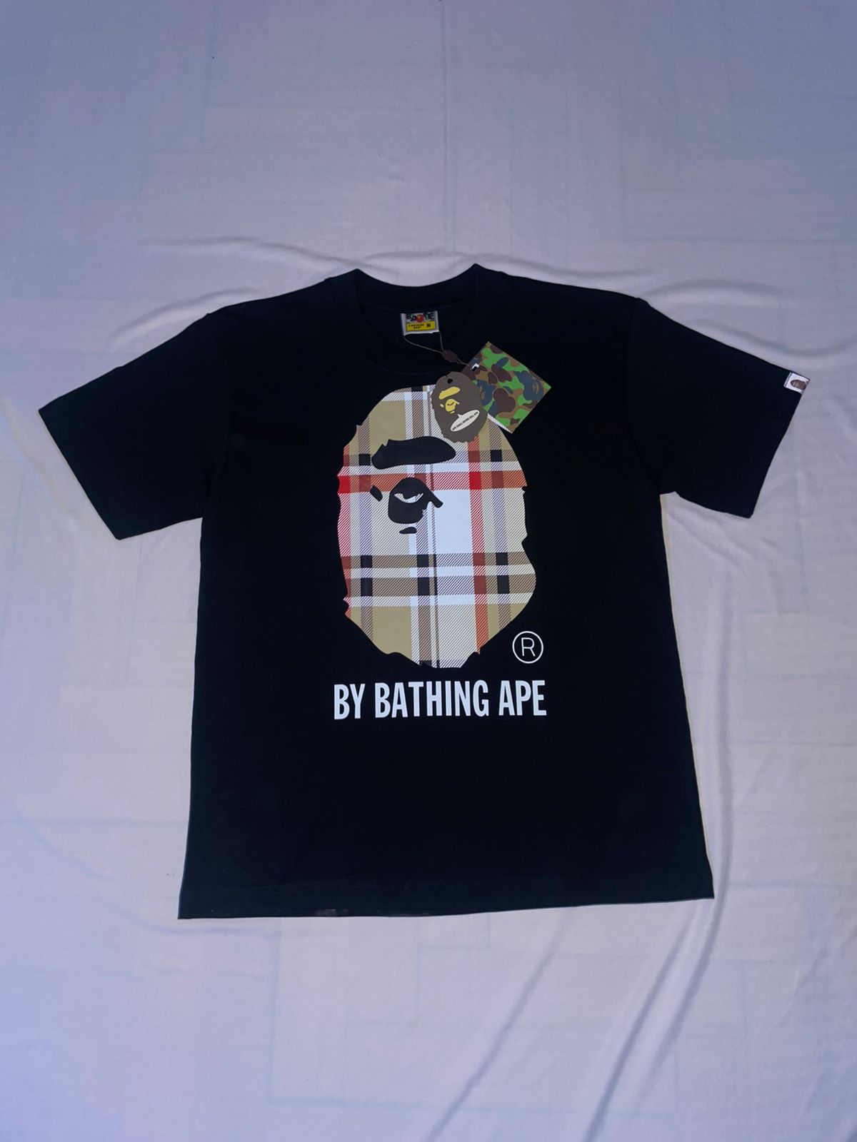 Remera BAPE Check By Bathing Ape Burberry Negra